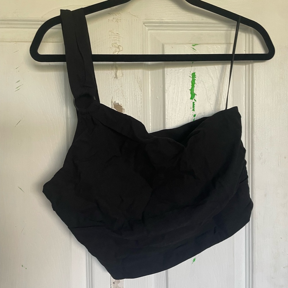 Zara One Shoulder Top with Ring Detail